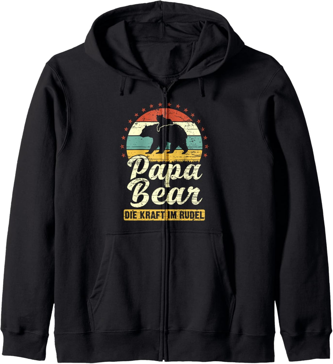 Papa Bear, 1 Bären-Welpe, Papa 1 Kind, Vatertag, Bär Kapuzenjacke