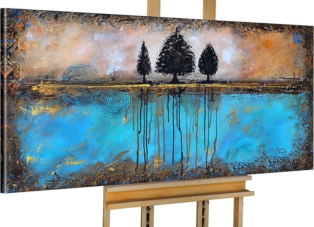 Monica Mirafiori I 100% HANDGEMALT I Gemälde Wish 100x50cm | Gemälde Handgemalt | Acrylgemälde | Seh