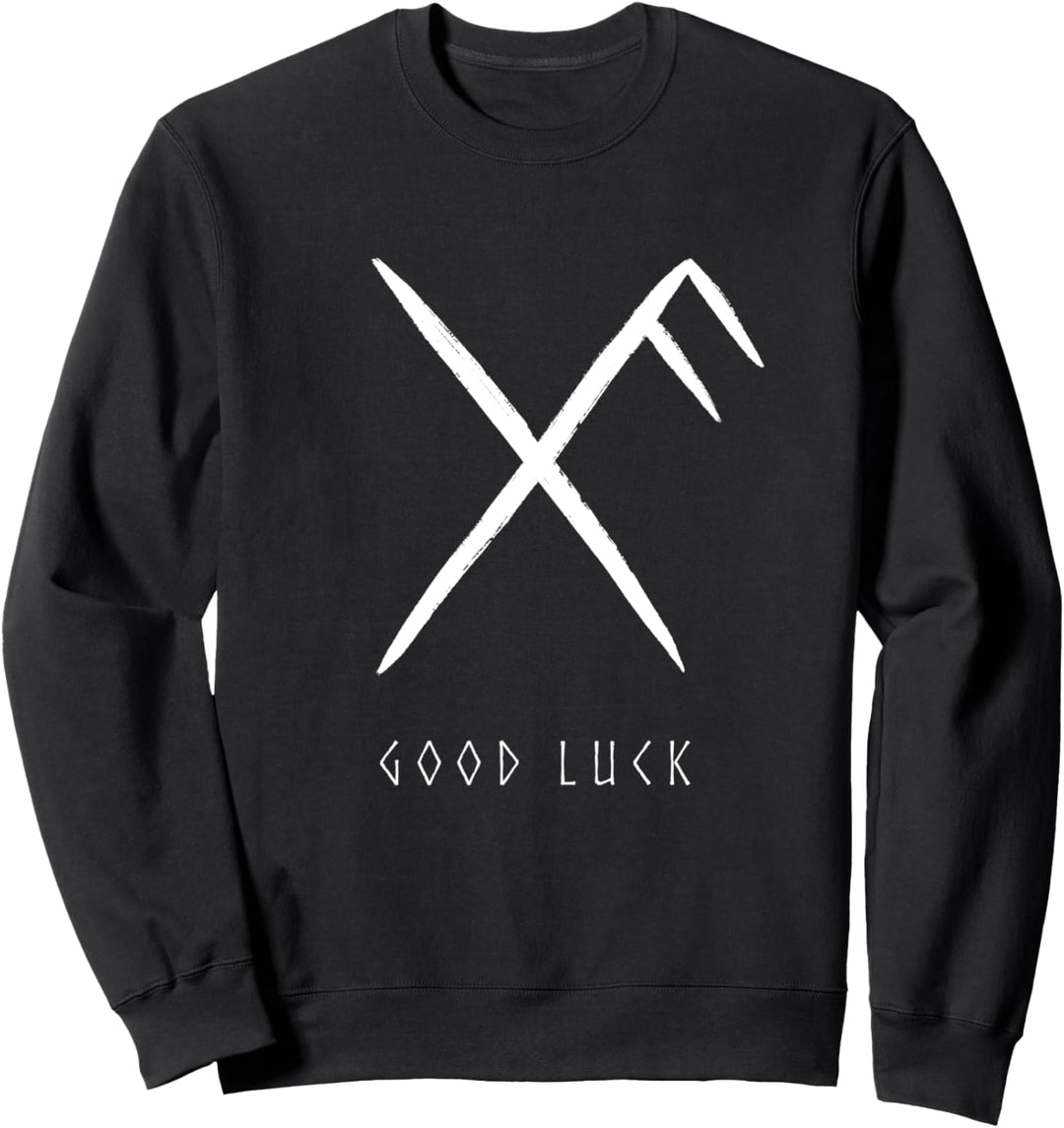 Viel Glück Rune - Nordische Wikinger-Bindungsrune Sweatshirt