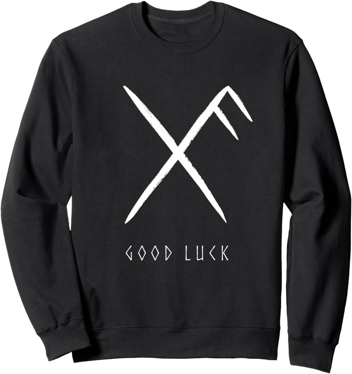 Viel Glück Rune - Nordische Wikinger-Bindungsrune Sweatshirt