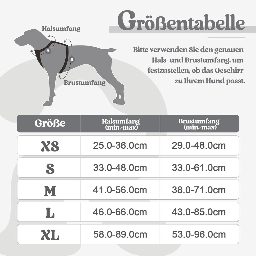 rabbitgoo Hundegeschirr Mittelgrosse Hunde, Anti Zug Geschirr mit Kontrolle, No Pull Verstellbar Hun