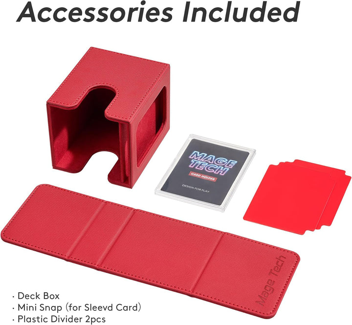 Mage Tech Commander Deck Box Lite - Kartendisplay mit Mini-Schnappkartenhalter & abnehmbarer Abdecku