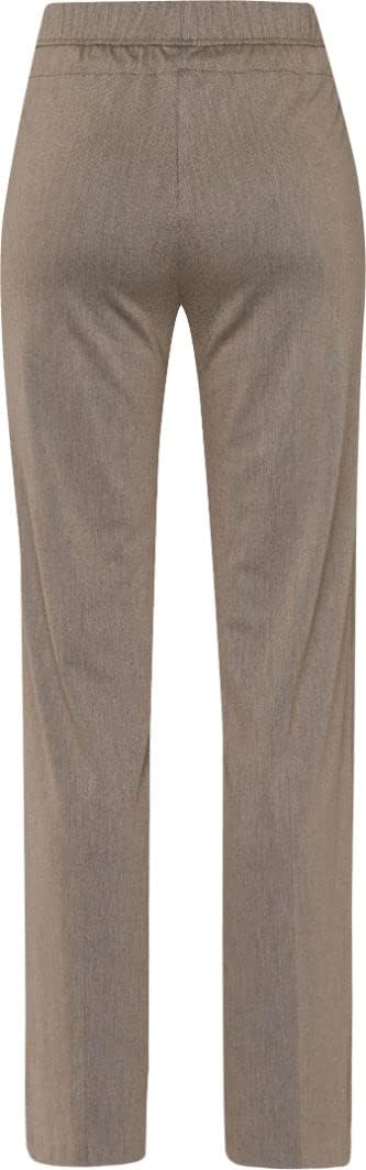 Damen Style Peggy Flared Sportive Fishgrat Slim Hose 40 Camel Brown, 40 Camel Brown