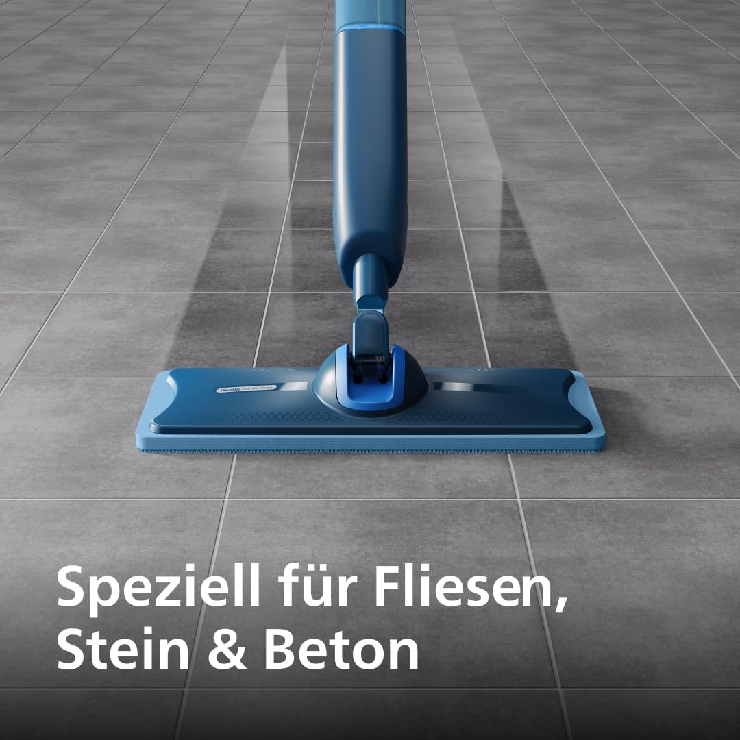 Philips OneUp Ersatzpad für Fliesen, Stein und Beton – Saugt Schmutzwasser auf & pumpt sauberes Wass