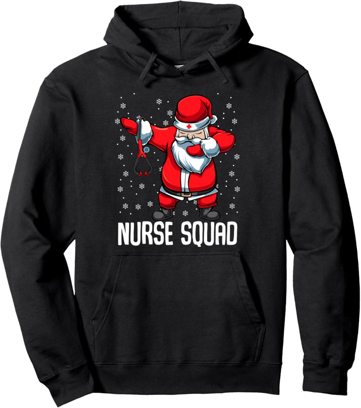 Nurse Squad Weihnachtsmann Santa Krankenschwester Lustig Pullover Hoodie