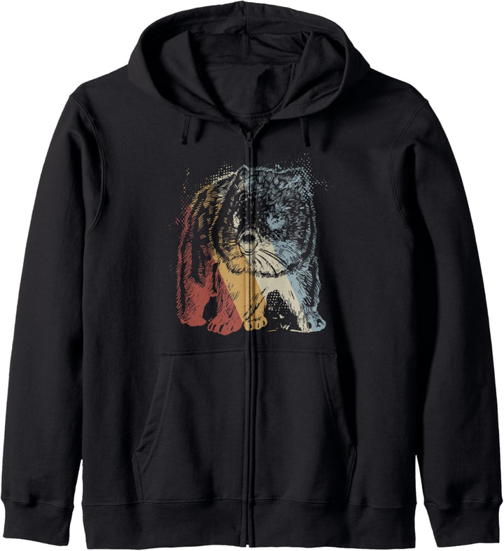Wombat Retro Style Vintage Kapuzenjacke