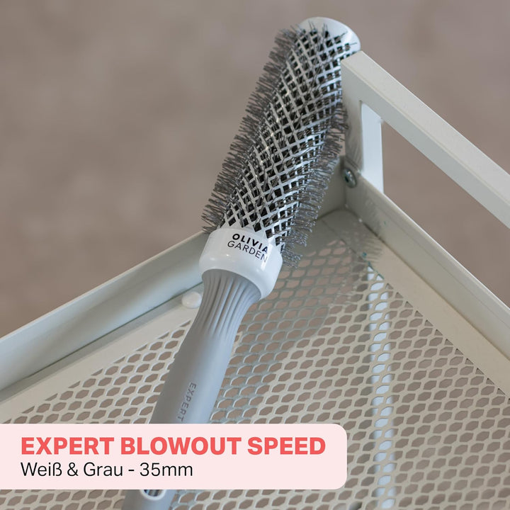 Olivia Garden - Expert Blowout Speed White and Grey Hairbrush- 35 weiss&grau 35, weiss&grau 35