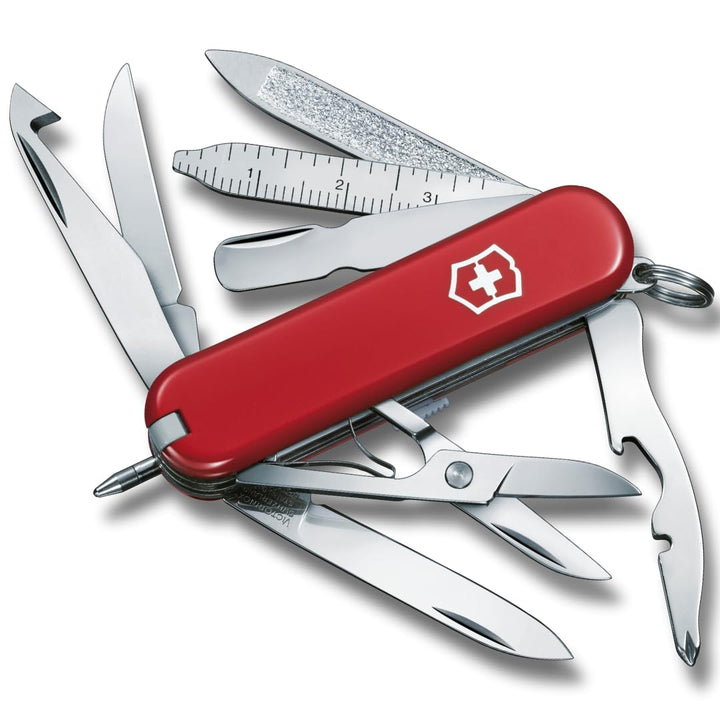 Victorinox Schweizer Taschenmesser, Mini Champ, Swiss Army Knife, Multitool, 18 Funktionen, Brieföff
