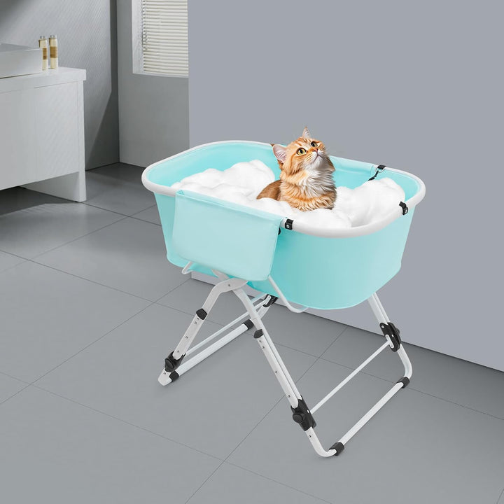Hundebadewanne ErhöHte ErhöHte & Faltbare Badewanne für Haustiere mit Einstellbarer HöHe, Tragbare B