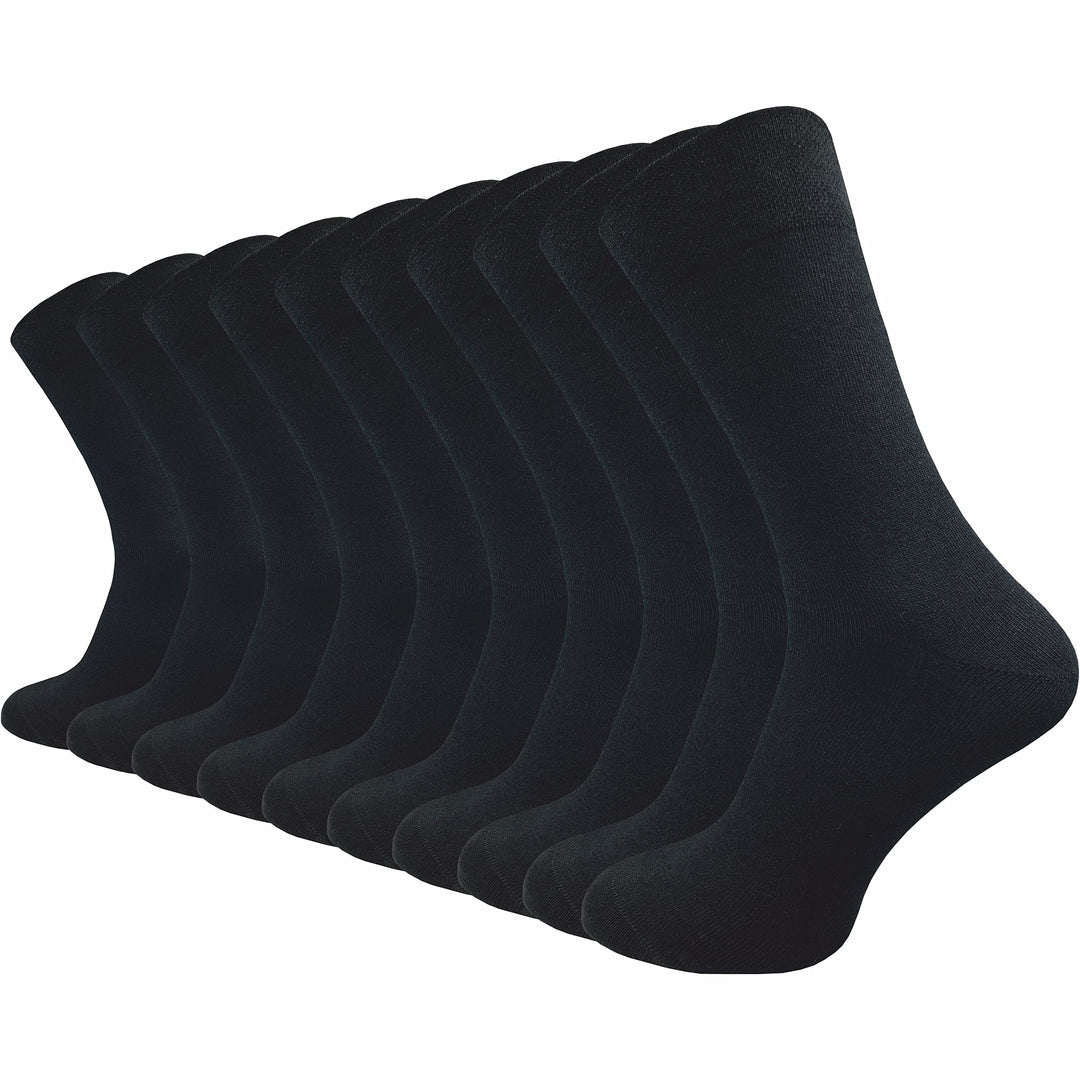 Herren Socken aus 100% Baumwolle | Reine Baumwollsocken im 10er-Set | Freizeitsocken ohne Naht mit v