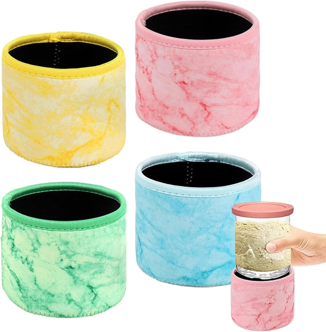 4 Stück Eiscreme-Neoprenhülle Für Ninja Creami Deluxe-Zubehör, Eisbecher Für Ninj-a Creami,Wiederver