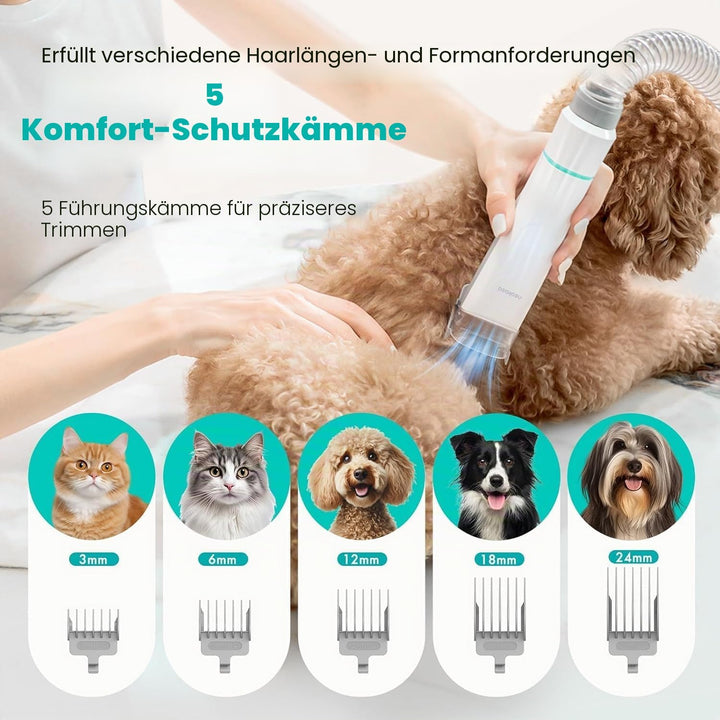 Neakasa P1 Pro Hundeschermaschine mit Staubsauger, leise Schermaschine Hund Katze, Profi Haustierpfl