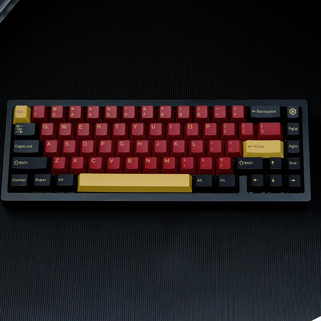 175 Tasten Double Shot PBT Keycaps Cherry Profil Red Samurai Tastenkappen für Cherry Mx Switches ISO