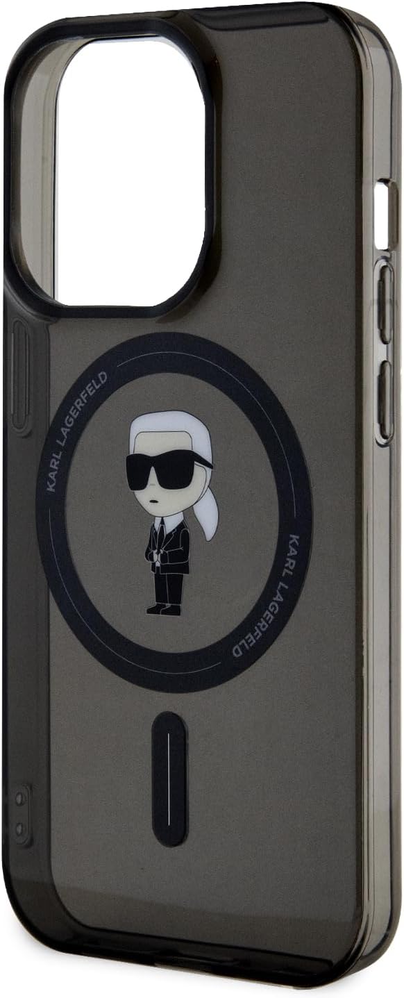 CG Mobile Karl Lagerfeld Magsafe IML IKonIK Hülle für iPhone 15 Pro -Schwarz Überprüfen Sie die Prod