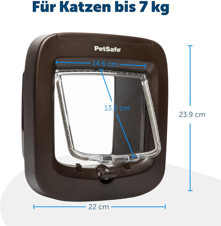 PetSafe Mikrochip-aktivierte Katzenklappe, exklusiver Einstieg, einfache Installation, manuelle 4-We