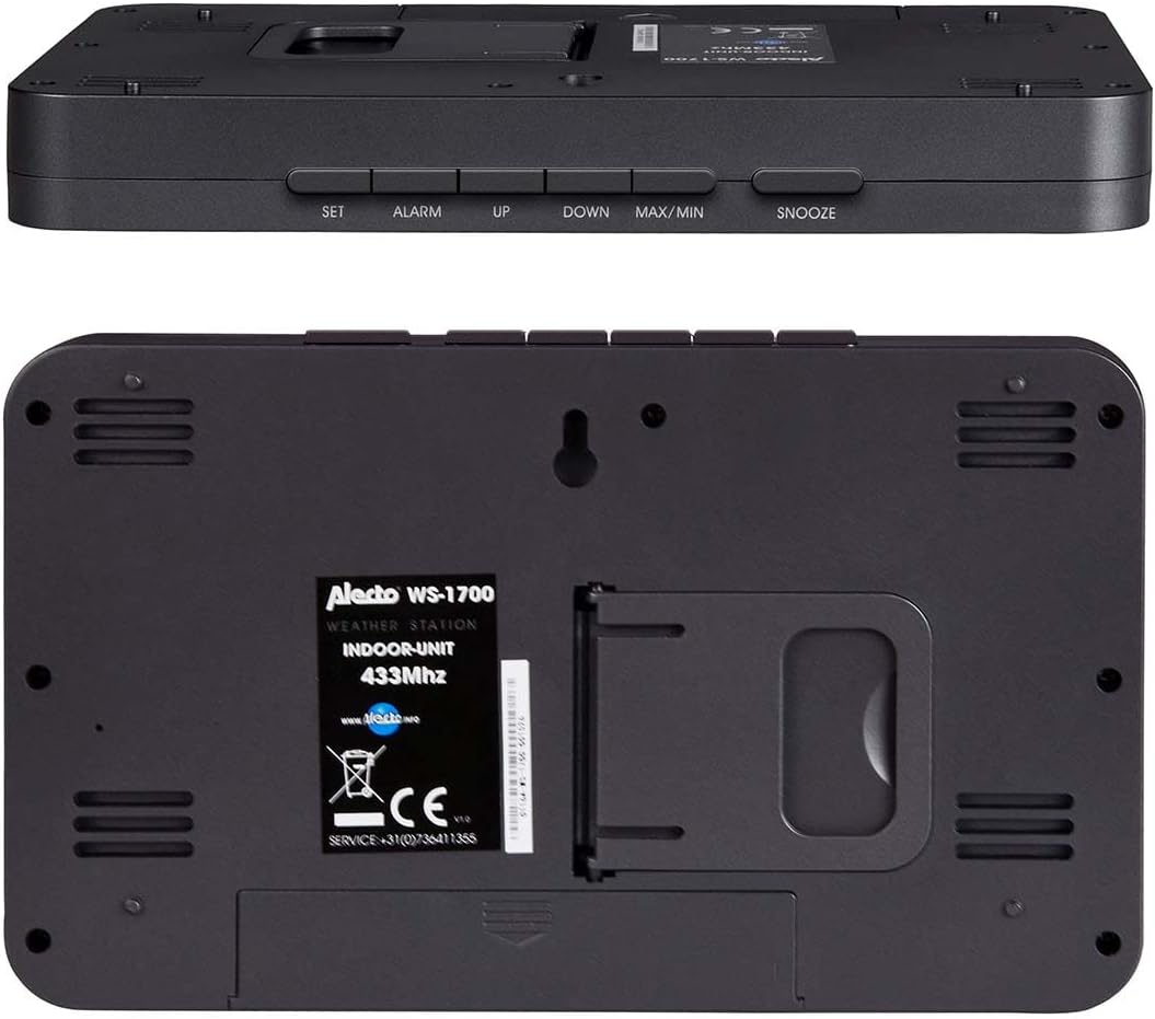 Alecto WS-1700 Drahtlose Wetterstation, Grau, 39 x 174 x 305 mm