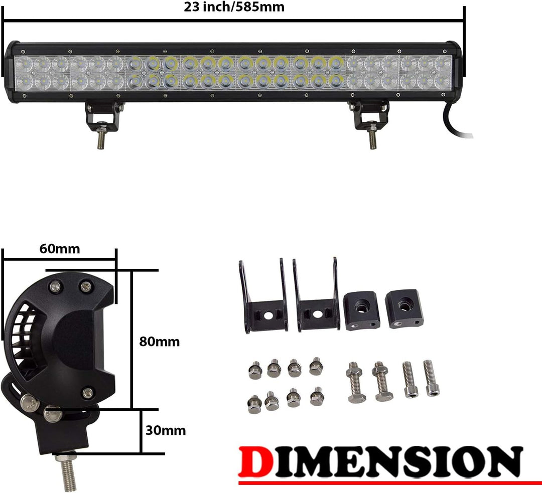 SKYWORLD LED Arbeitsscheinwerfer Bar 22 Zoll 56cm 144W Zusatzscheinwerfer 12V 24V Auto Scheinwerfer