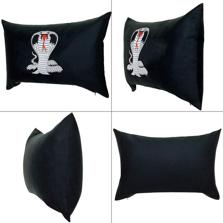 EXPRESS-STICKEREI King Cobra Kissen mit Schlange Kissenbezug | Spezialeinheit Kobra Dekokissen mit F