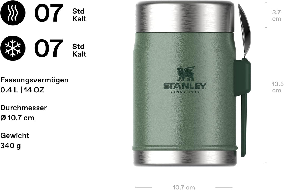 Stanley Classic Legendary Thermobehälter für Essen mit Spork 400 ml - Hält 7 Stunden Heiss oder Kalt