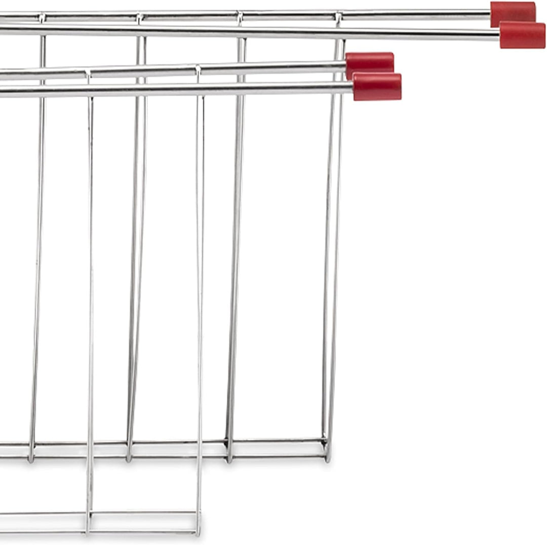 Alessi Plissé MDL08RA R - Design Set Bestehend aus Zwei Toasterzangen, aus Edelstahl und aus Thermop