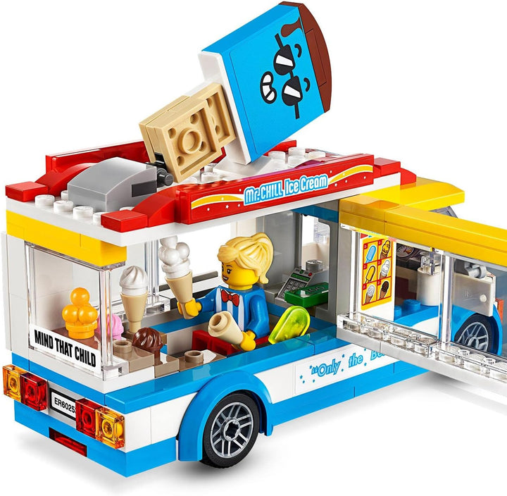LEGO 60253 City Great Vehicles Eiswagen, Kreatives Spielzeug Mit Skater- Und Hundefigur, Geschenk Fü