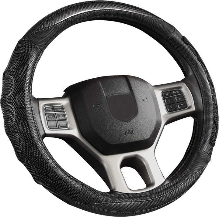 GIANT PANDA Lenkradbezug für Dodge Ram 1500 - Autolenkradbezug für Dodge Ram 2500 3500 - Grau A-grau