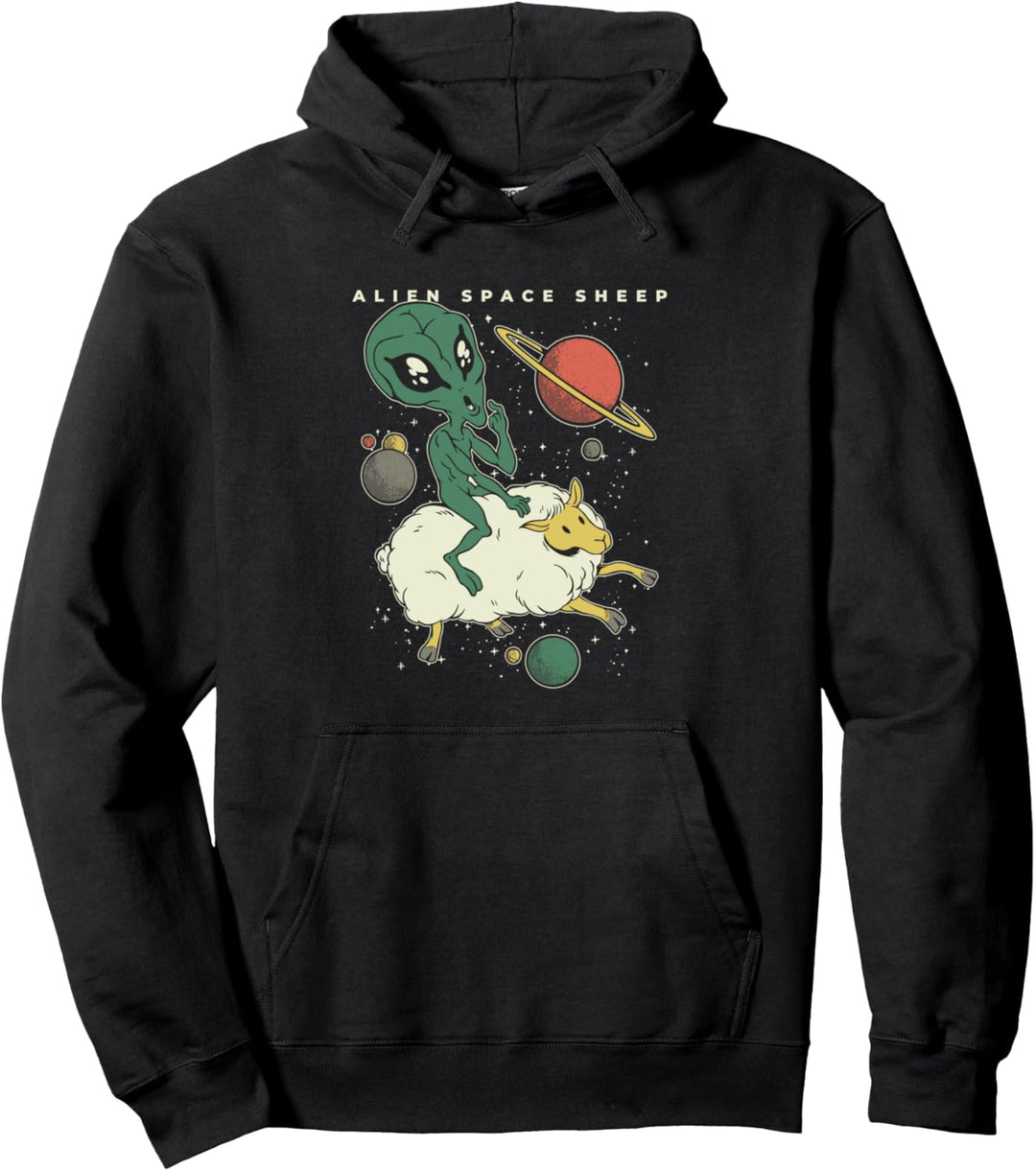 Alien Space Sheep - Lustiger Wortspiel-Witz Pullover Hoodie