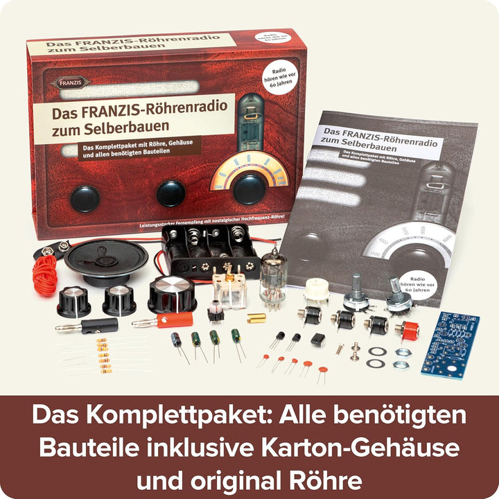 Franzis 67041 – Das Röhrenradio zum Selberbauen – Radio hören wie vor 60 Jahren, Komplettset inkl. 1