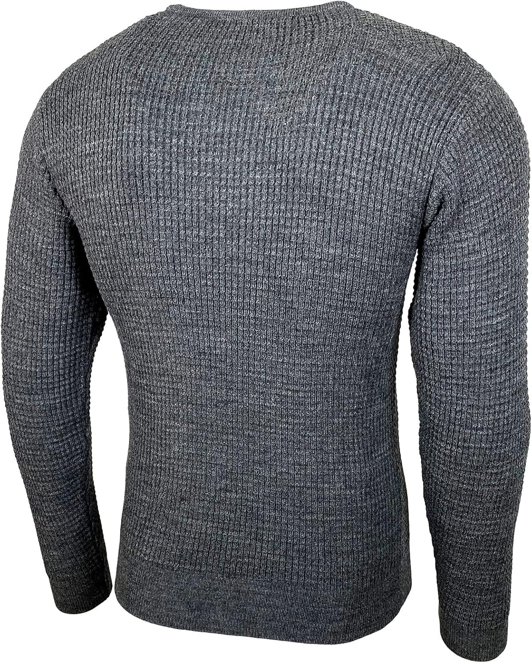 Baxboy Herren Pullover Slim Fit Rundhals Strick-Pullover Rundkragen Moderner Longsleeve in Feinstric
