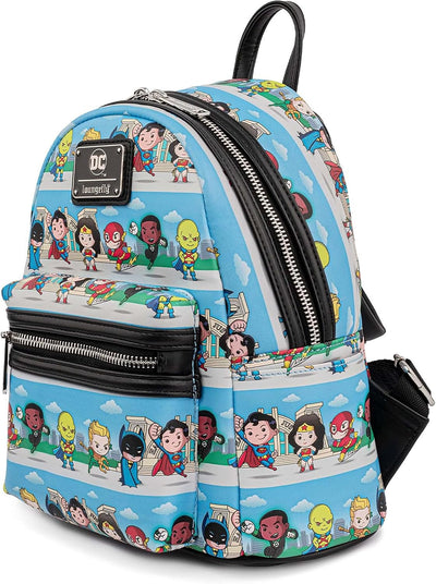 Loungefly DC Superheroes Chibi Lineup Mini Rucksack Einheitsgrösse, Einheitsgrösse