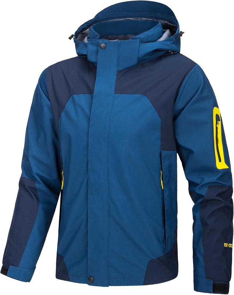 Übergangsjacke Softshelljacke Herren Outdoorjacke Winddicht Atmungsaktiv Funktionsjacke mit Abtrennb