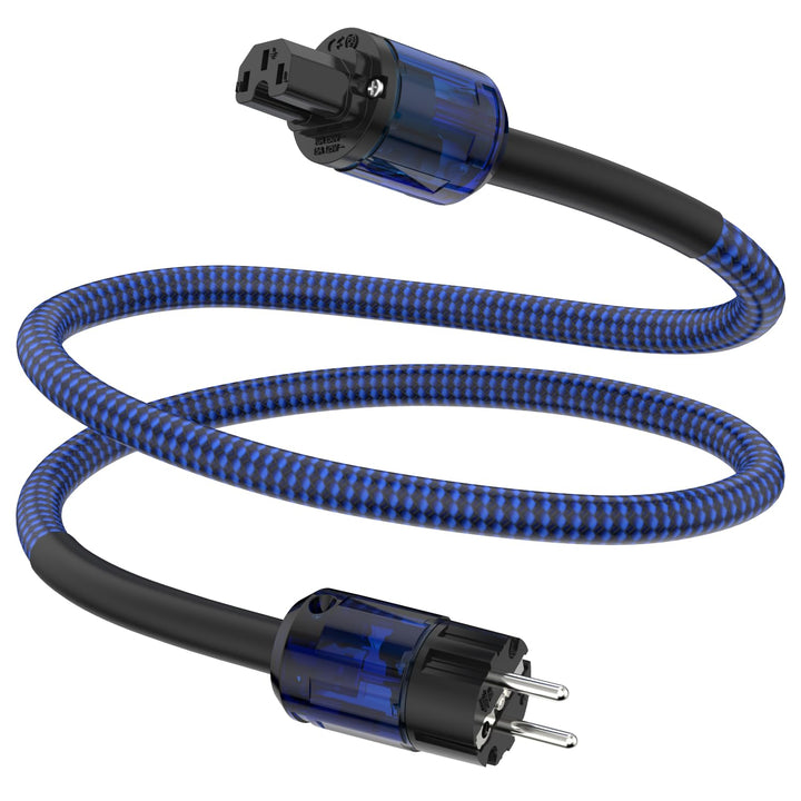 Tertullus HiFi High End Netzkabel 1.5m Kupfer Abschirmung 3 x 2.5mm² Stromkabel Mit Schukostecker P0