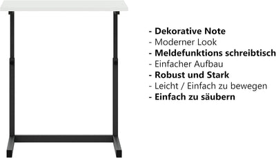 furniChic Beistelltisch Höhenverstellbar Couchtisch Sofatisch Laptoptisch Kaffeetisch Wohnzimmertisc