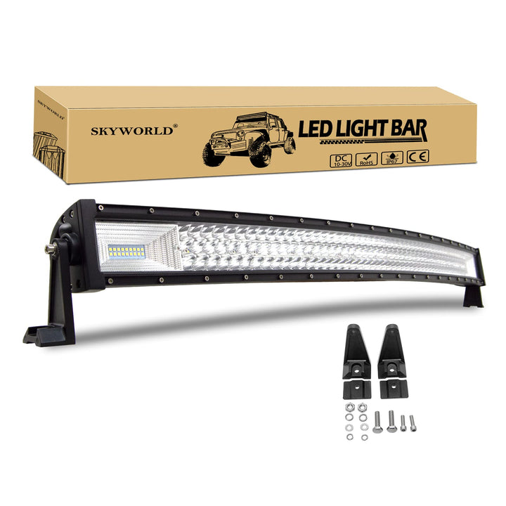 SKYWORLD Gebogen LED Arbeitsscheinwerfer Bar, 42 Zoll 106.7cm 540W Scheinwerfer Flutlicht combo Offr
