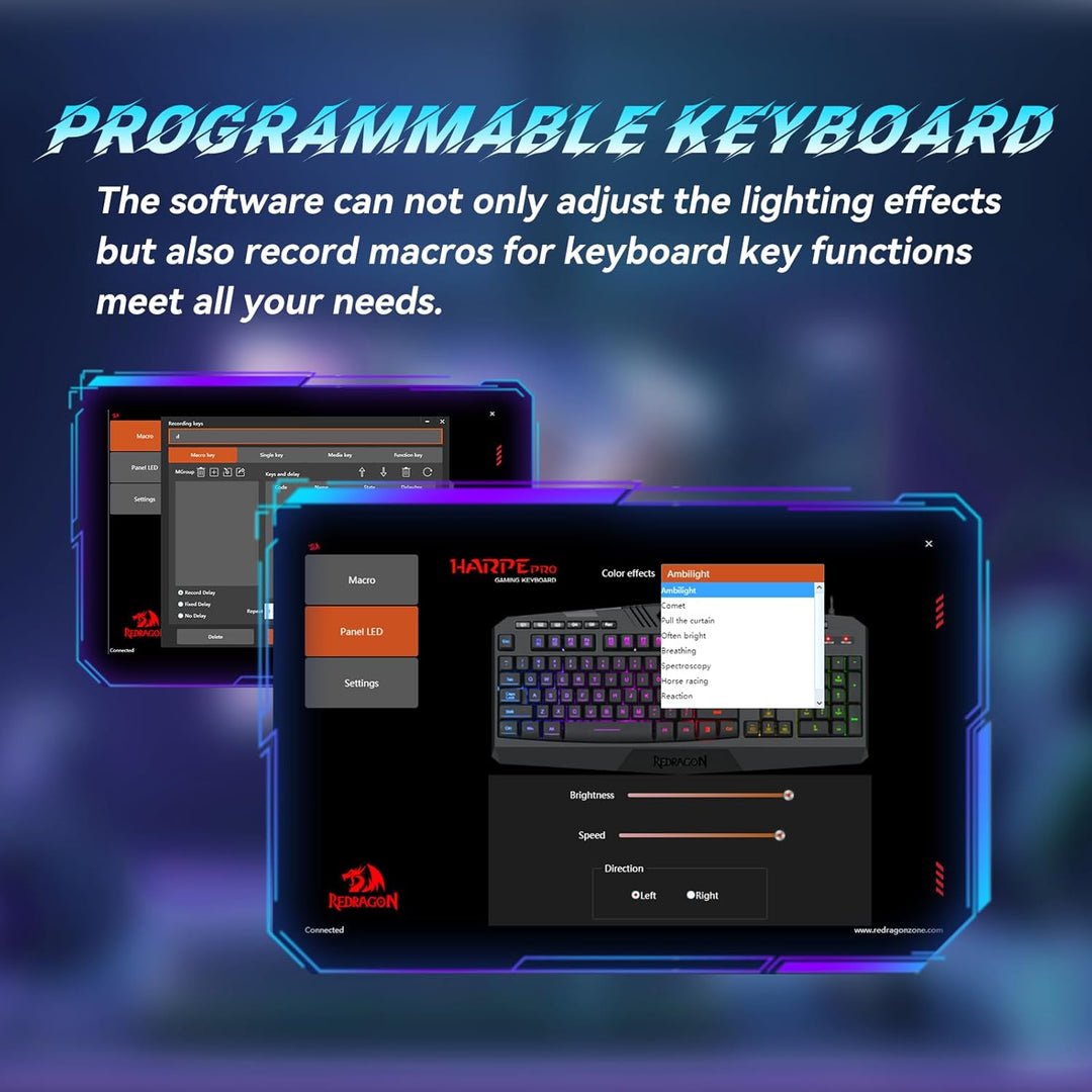 Redragon S101 Gaming Tastatur und Maus Set, QWERTZ DE-Layout, RGB Hintergrundbeleuchtung Beleuchtete