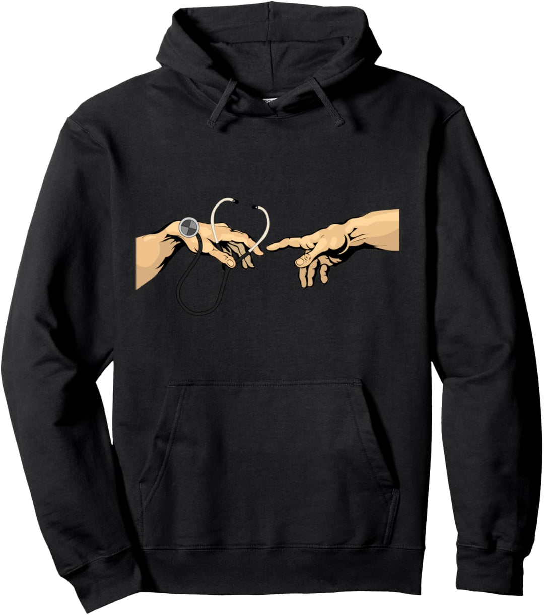 Einrichtung eines Krankenhaus-Stethoskops für den Arzt Adam Pullover Hoodie