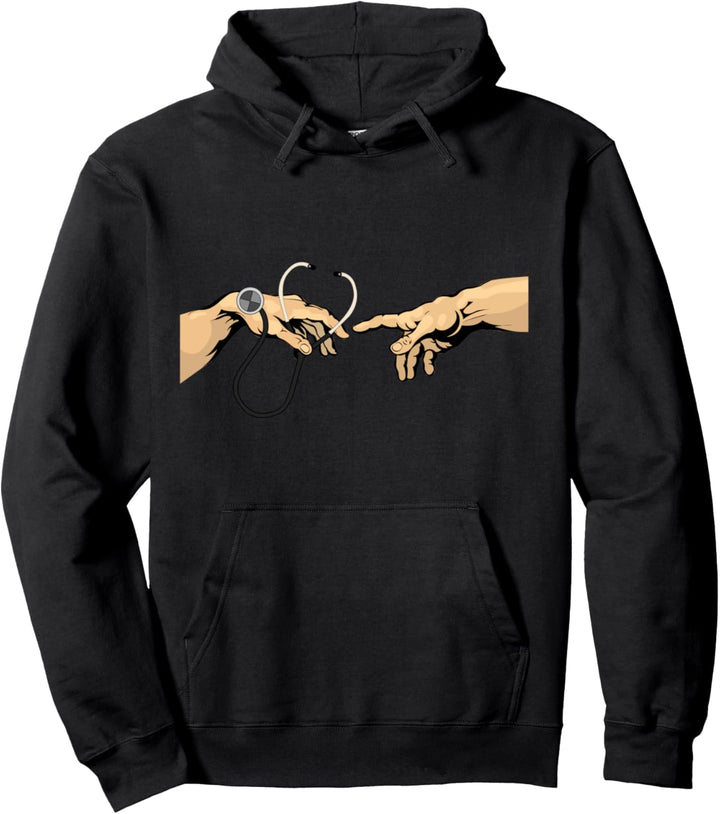 Einrichtung eines Krankenhaus-Stethoskops für den Arzt Adam Pullover Hoodie