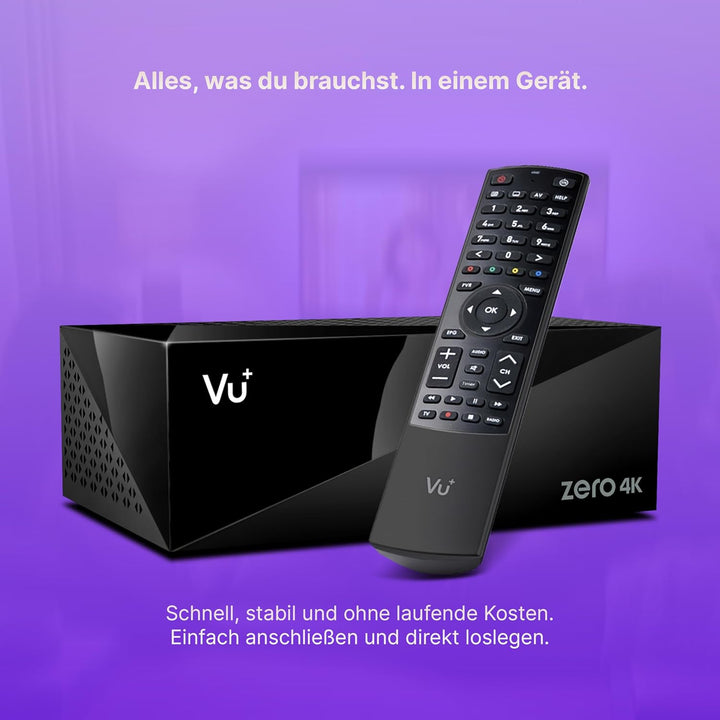 VU+ Zero 4K DVB-C/T2 Linux Kabelreceiver, schwarz DVB-C/T2 Single, DVB-C/T2 Single