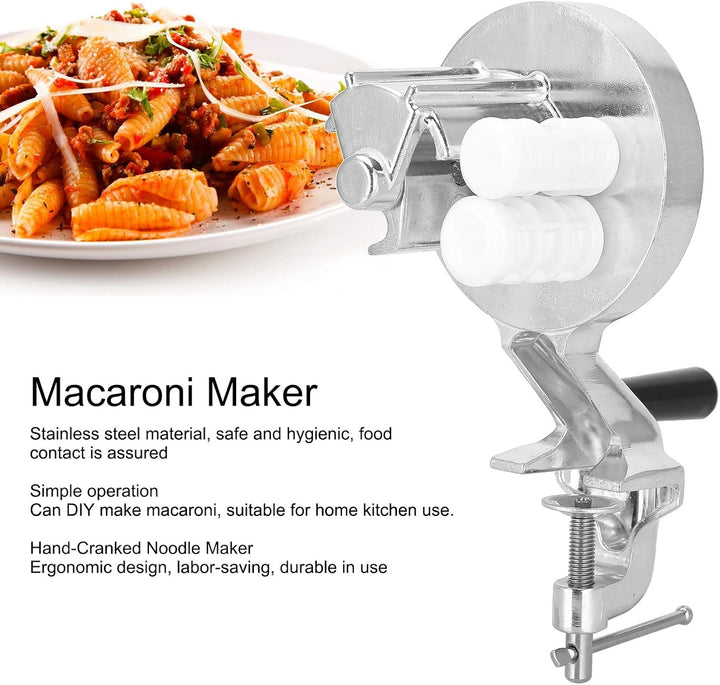 Fockety Cavatelli Maker -Maschine, Manueller Makkaroni -Hersteller Edelstahl -Handschreiber -Nudeln