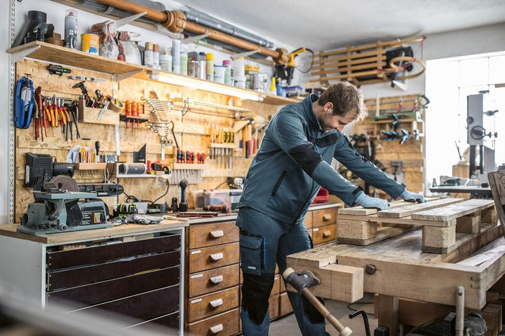 Uvex Tune-up Softshell-Arbeitsjacke für Herren - atmungsaktiv & wasserabweisend L Blau, L Blau