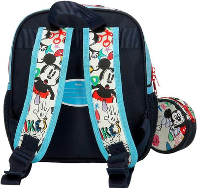 Disney Mickey Be Cool Blauer Kindergartenrucksack 23x25x10 cm Polyester 5.75L, Kindergartenrucksack