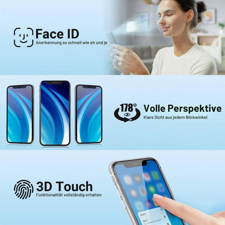 Display für iPhone Xs, 5,8" FHD LCD Ersatz Bildschirm Touchscreen Digitizer | Klare Bildqualität, pr