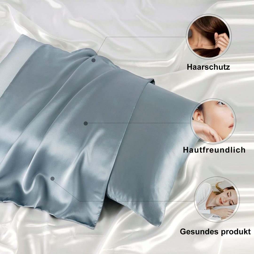 ZIMASILK Kissenbezug aus 100% Seide für Haare und Haut. Doppelseitige 19 Momme Reine Maulbeerseide K