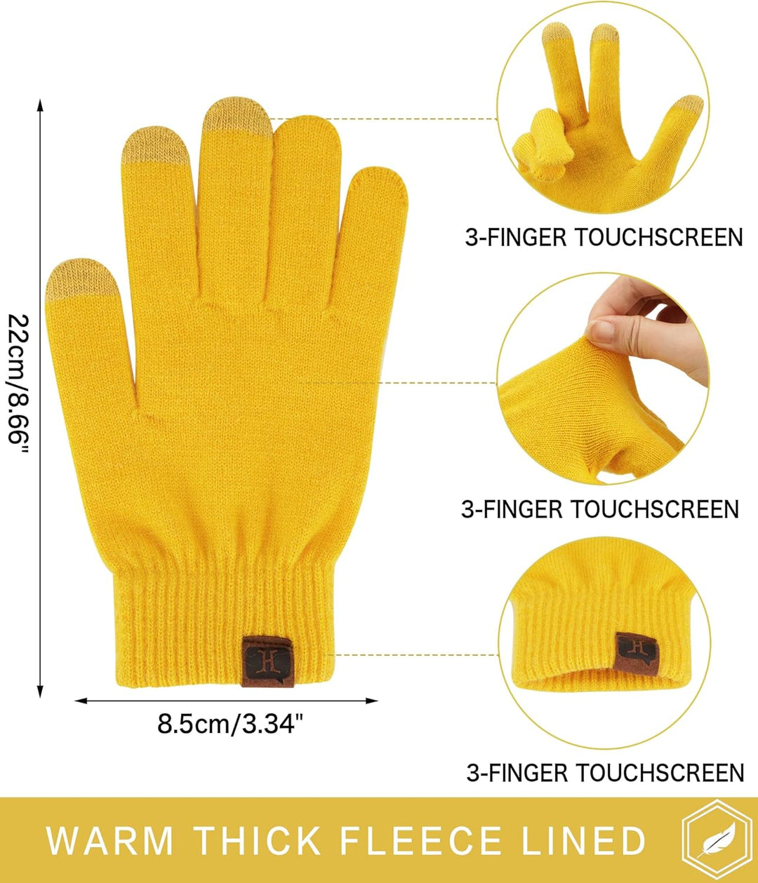 Bequemer Laden Damen Winter Warm Touchscreen Handschuhe Thermo Winterhandschuhe Kaschmir Strickhands