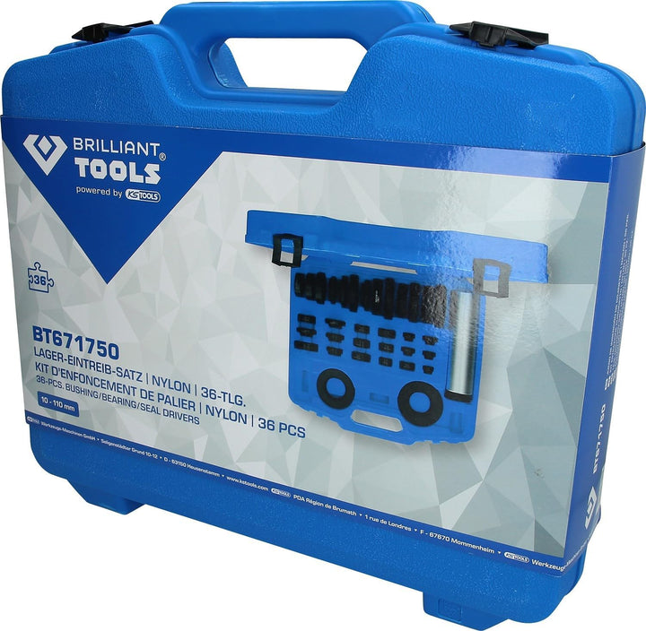 BRILLIANT TOOLS BT671750 Lager-Eintreib-Satz, Nylon, 36-tlg [Powered by KS TOOLS]