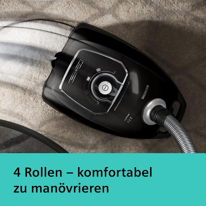 Siemens Staubsauger mit Beutel Z7.0 VSZ7X500, ideal für Allergiker, Hygiene-Filter, extrem leise, Bo