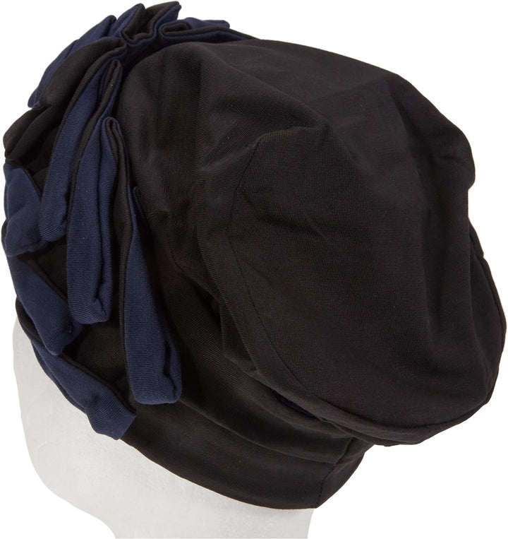 Christine Headwear Damen Nava Turban Headband, Black w/Blue, Einheitsgrösse EU