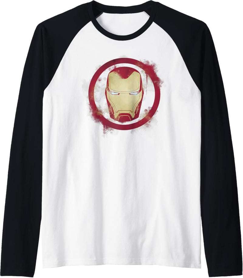 Marvel Avengers: Endgame Iron Man Spray Paint Logo Raglan