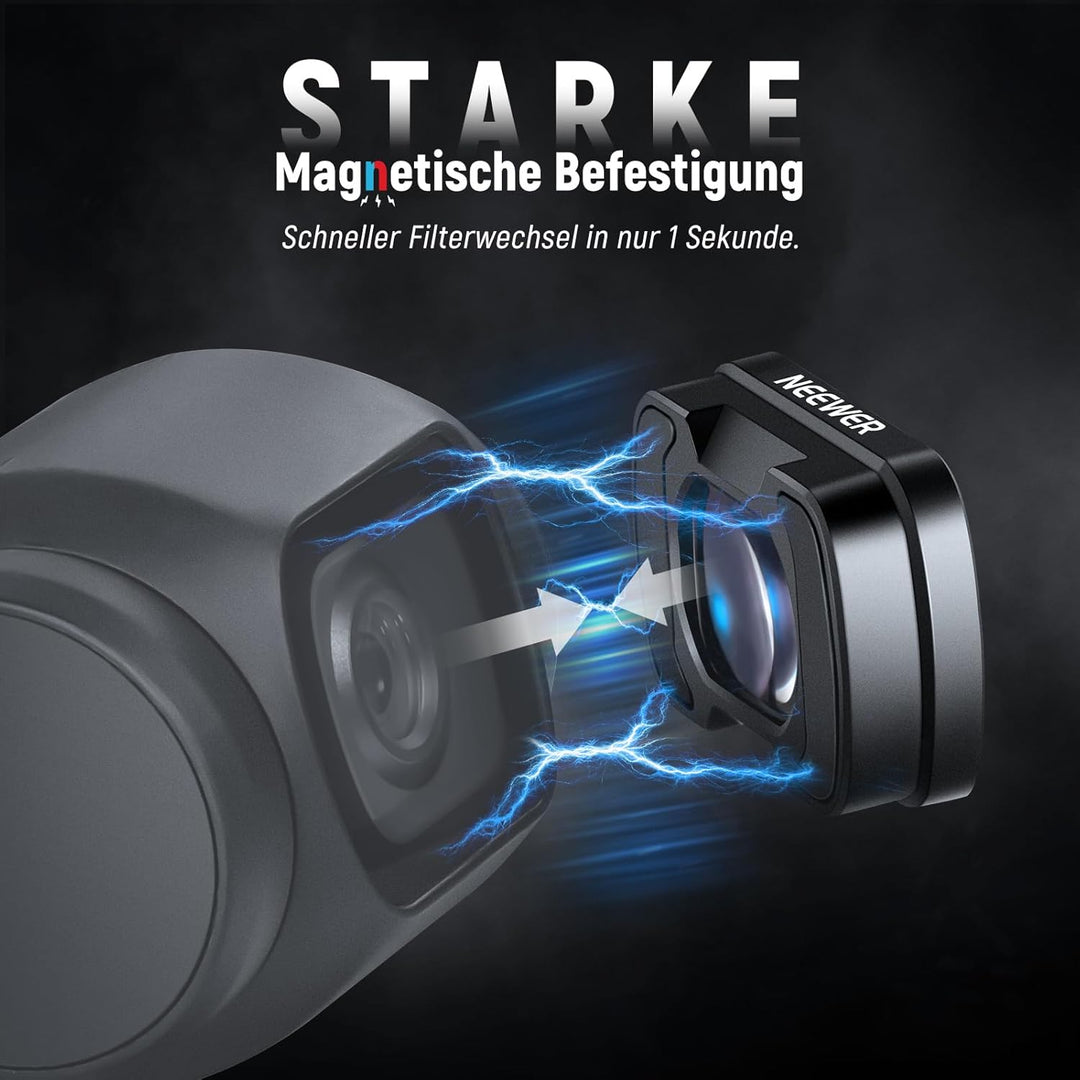 NEEWER Black Diffusion 1/4 Filter für einen filmischen Nebeleffekt mit 108° Weitwinkelobjektiv und D