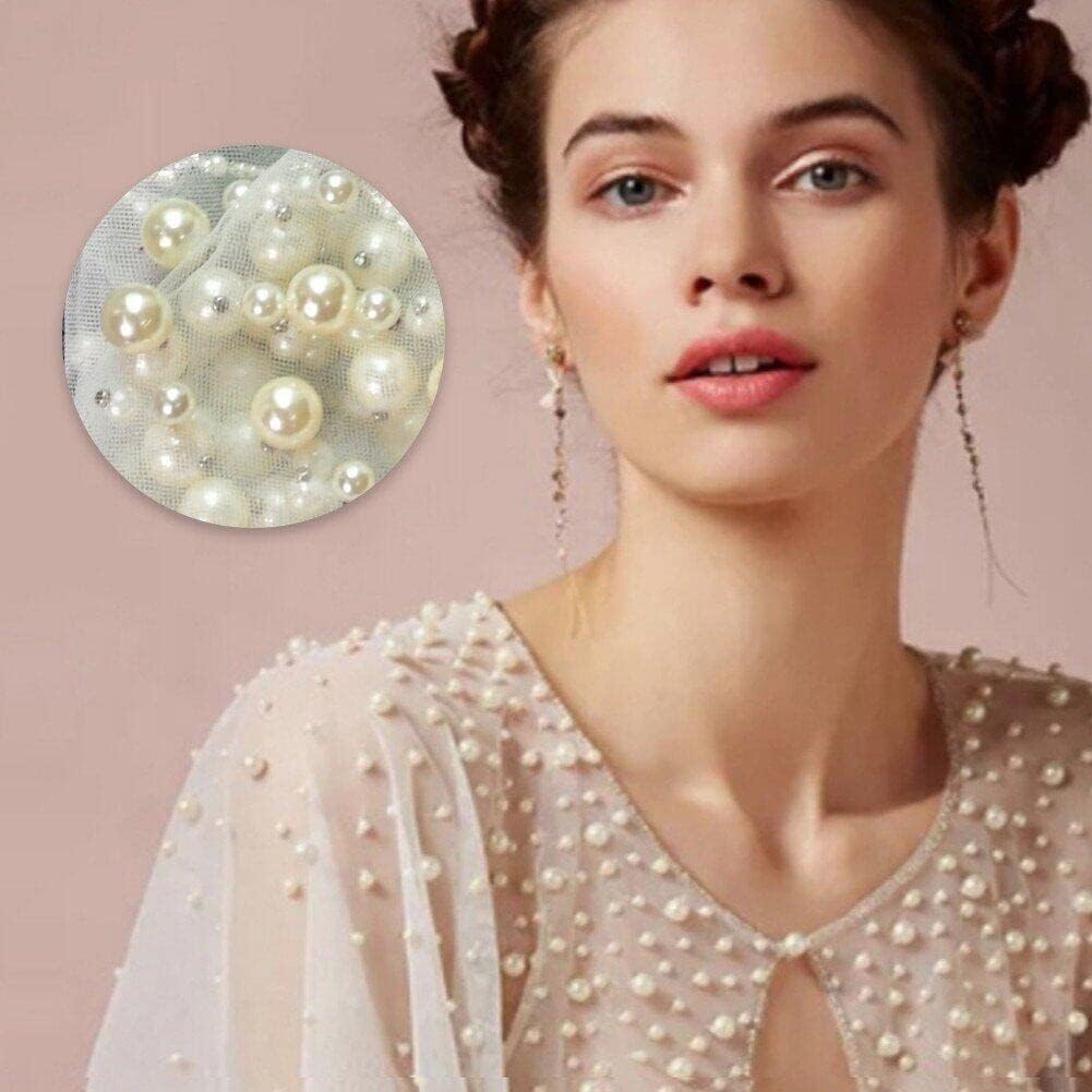 Hochzeitszubehör Braut Umhang Perlen Hochzeit Cape Short Front Long Rücken Frauen Wicke Cape Wrap Sc
